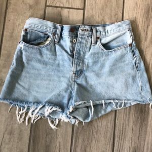 Madewell curvy denim shorts